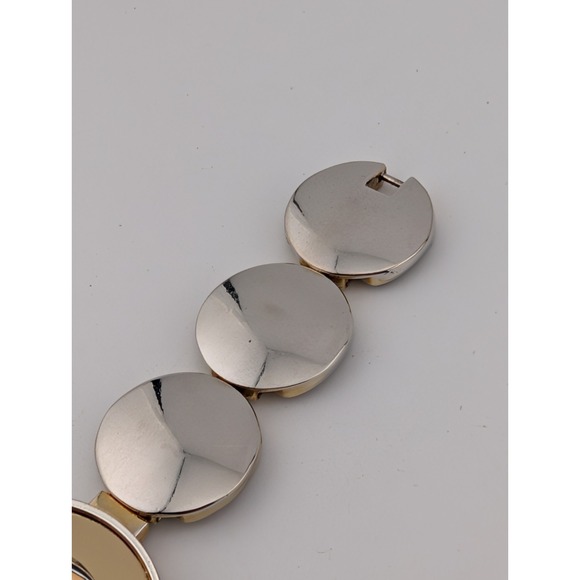 Valletta Two Tone Silver Gold Watch Women 34mm Case 7" Band- New Battery - Picture 4 of 8